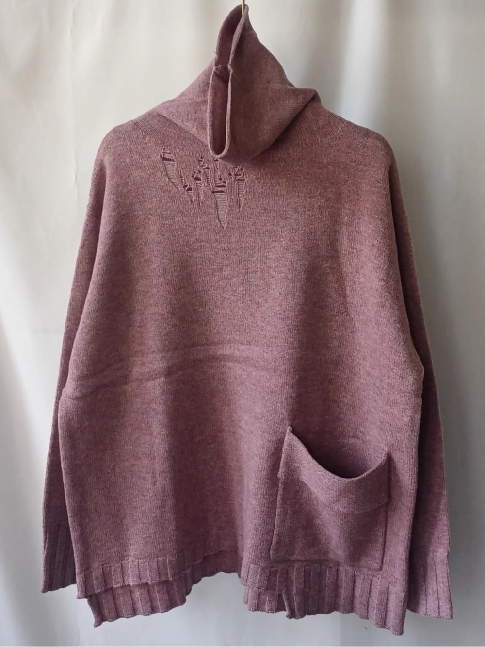 Women’s Turtleneck yak wool Sweater with Pocket new